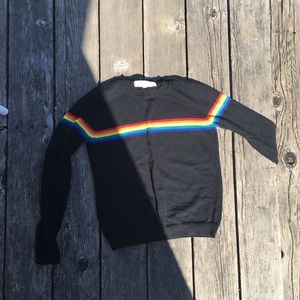 Rainbow Black Sweater